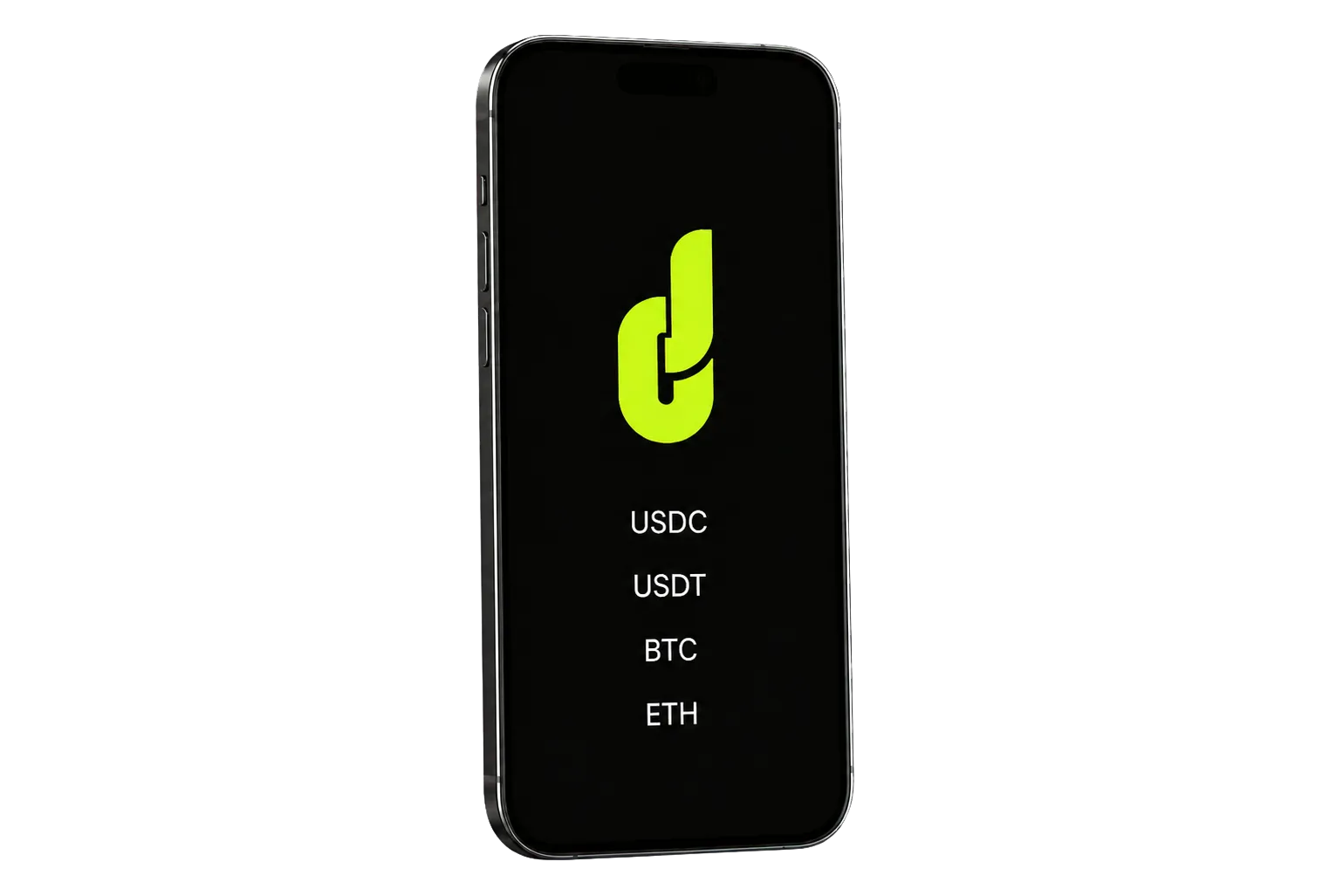 Jupi deposit screen mockup showing supported assets